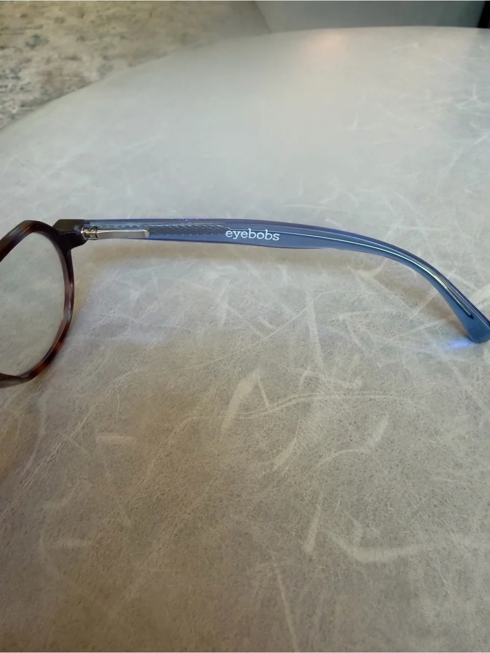 Eye Bobs readers 1.5 Tortoise Glasses with Blue Temples